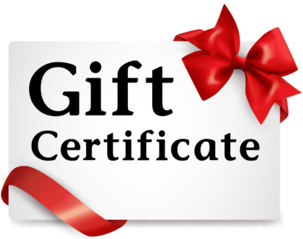Gift certificate image for website
