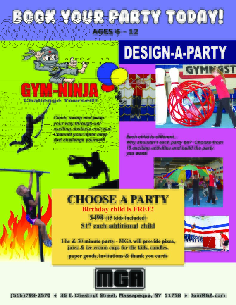 Gymnastics Birthday Party in Massapequa, NY MGA